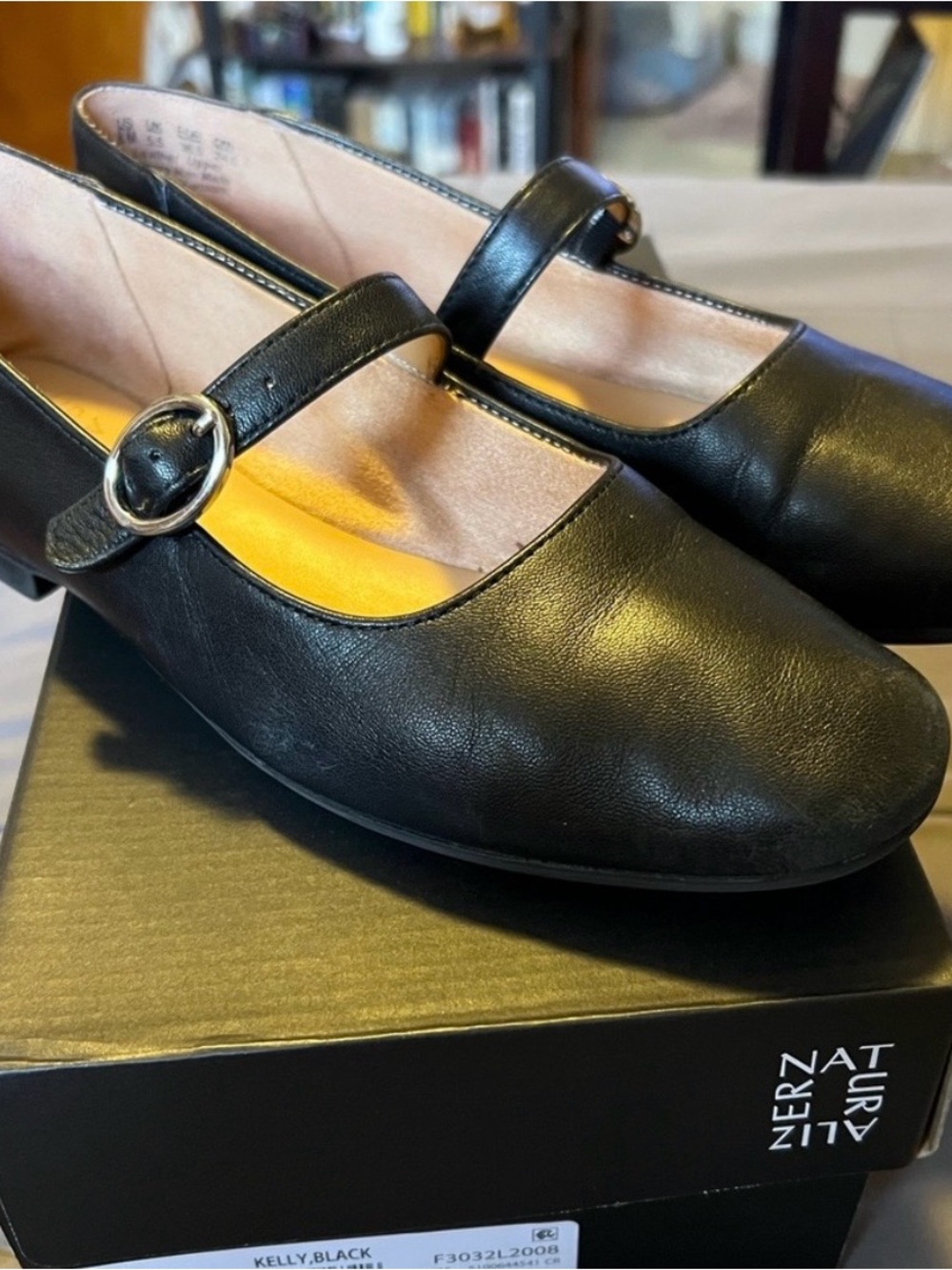 Naturalizer Black Mary Jane Flats